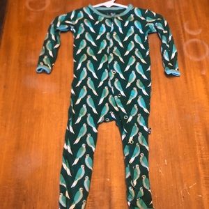 Kickee pants footed pajamas sz 9/12 months